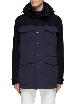 Main View - Click To Enlarge - PAUL & SHARK - BUTTON FRONT MULTI POCKET HOODED FIELD JACKET