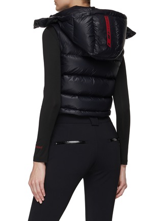 Back View - Click To Enlarge - GOSPHERES - LOGO PATCH CROPPED PUFFER VEST