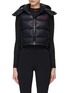 Main View - Click To Enlarge - GOSPHERES - LOGO PATCH CROPPED PUFFER VEST