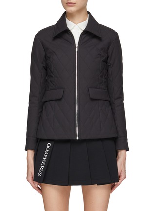 Main View - Click To Enlarge - GOSPHERES - DIAMOND QUILTED COLLAR JACKET