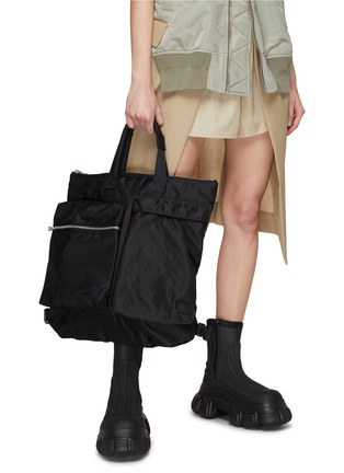 Front View - Click To Enlarge - SACAI - x Porter ‘Helmet’ Nylon Two-Way Bag