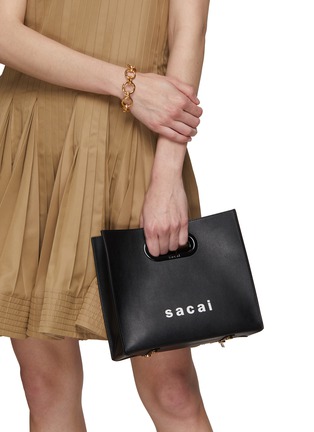 Front View - Click To Enlarge - SACAI - Small Leather Shopper Bag