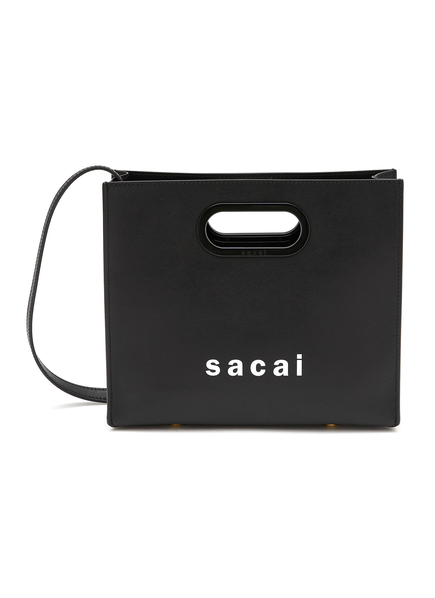 SACAI | Small Leather Shopper Bag | BLACK | Women | Lane Crawford