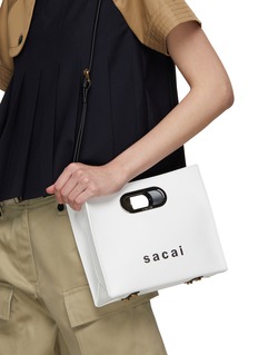 SACAI | Small 'Shopper' Logo Leather Tote Bag | Women | Lane Crawford