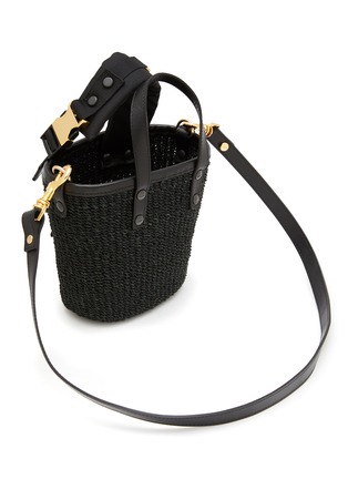 Detail View - Click To Enlarge - SACAI - Micro 'Hybrid Marche' Rattan Bucket Bag