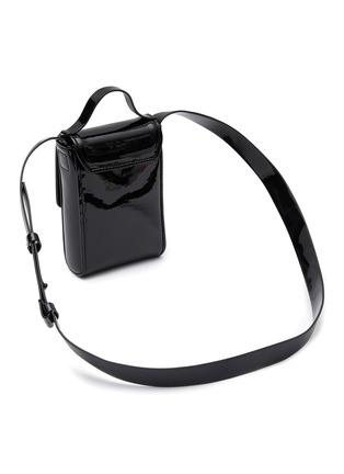 Detail View - Click To Enlarge - ACNE STUDIOS - Face Logo Plaque Patent Leather Crossbody Bag