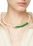 Figure View - Click To Enlarge - COMPLETEDWORKS - 14K Gold Plated Silver Pearl Jade Beaded Necklace