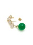 Detail View - Click To Enlarge - COMPLETEDWORKS - 14K Gold Plated Silver White Topaz Pearl Jade Stud Earrings