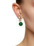 Figure View - Click To Enlarge - COMPLETEDWORKS - 14K Gold Plated Silver White Topaz Pearl Jade Stud Earrings