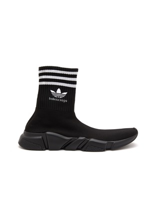 Main View - Click To Enlarge - BALENCIAGA - x adidas ‘Speed’ High Top Sock Sneakers