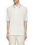 MANORS - Contrast Trim Cotton Pointelle Knit Polo Shirt