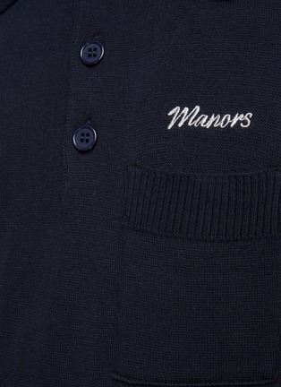  - MANORS - Chest Pocket Cotton Knit Polo Shirt