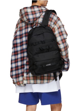 Figure View - Click To Enlarge - BALENCIAGA - Medium ‘Army’ Logo Patch Backpack
