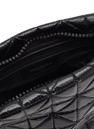 Detail View - Click To Enlarge - VEECOLLECTIVE - Vee' Quilted Glossy Recycled Nylon Clutch