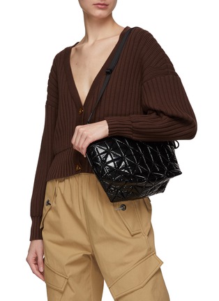 Figure View - Click To Enlarge - VEECOLLECTIVE - Vee' Quilted Glossy Recycled Nylon Clutch