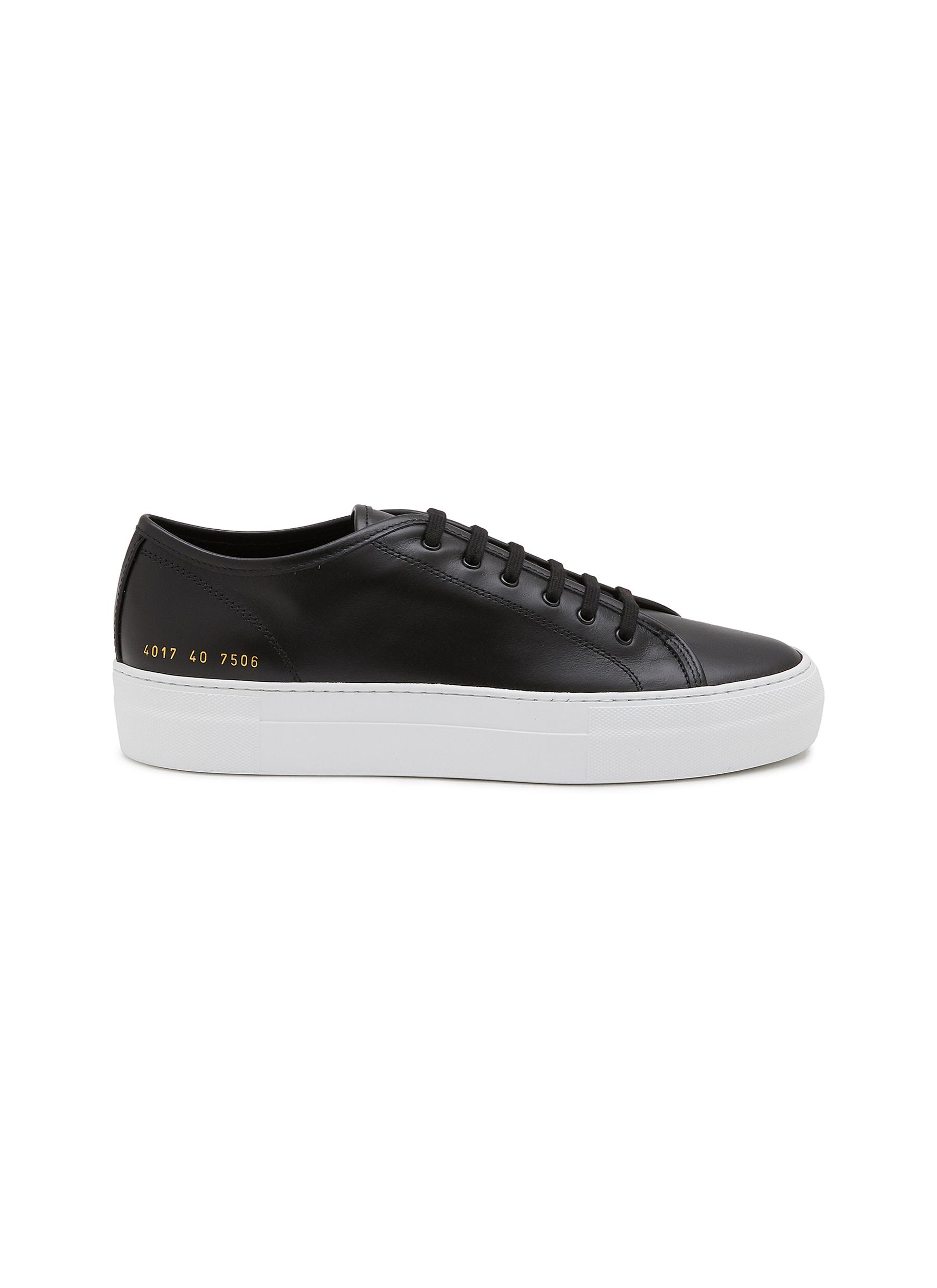 ‘Tournament' Low Top Leather Platform Sneakers