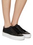 Figure View - Click To Enlarge - COMMON PROJECTS - ‘Tournament’ Low Top Leather Platform Sneakers