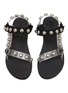 Detail View - Click To Enlarge - ARIZONA LOVE - ‘Trekky Fun’ Stud Embellished Double Band PVC Sandals