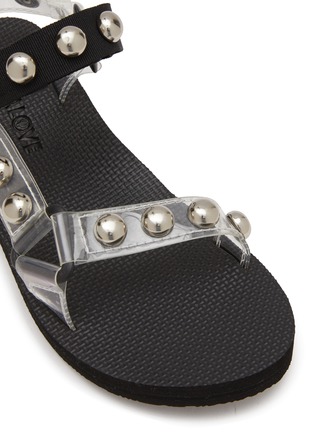 Detail View - Click To Enlarge - ARIZONA LOVE - ‘Trekky Fun’ Stud Embellished Double Band PVC Sandals