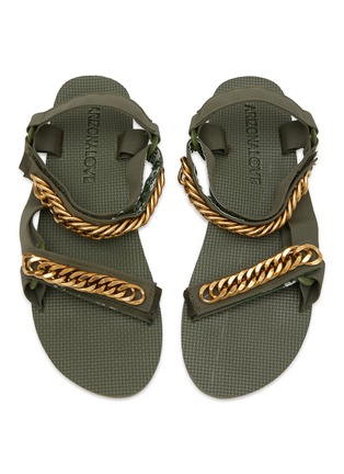 Detail View - Click To Enlarge - ARIZONA LOVE - ‘Trekky Chain’ Chain Embellished Double Band Sandals