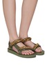 Figure View - Click To Enlarge - ARIZONA LOVE - ‘Trekky Chain’ Chain Embellished Double Band Sandals