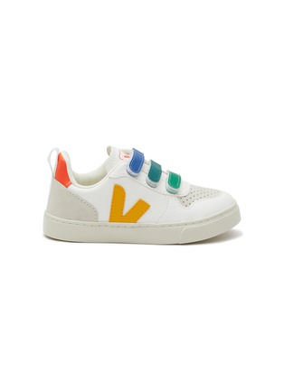 Main View - Click To Enlarge - VEJA - ‘V-10’ Toddlers Low Top Velcro Vegan Leather Sneakers