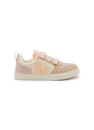 Main View - Click To Enlarge - VEJA - ‘V-10’ Kids Low Top Velcro Vegan Leather Sneakers