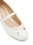 Detail View - Click To Enlarge - SAM EDELMAN - ‘TYRA’ KIDS BOW APPLIQUÉ SINGLE STRAP LEATHER HEELS