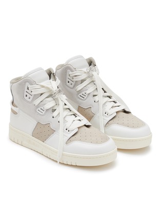 Detail View - Click To Enlarge - ACNE STUDIOS - Face Logo Toggle Leather High Top Lace Up Sneakers