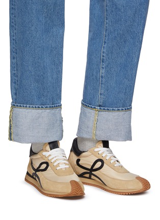 Figure View - Click To Enlarge - LOEWE - ‘FLOW’ LOW TOP LACE UP SNEAKERS