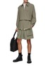 Figure View - Click To Enlarge - RE: BY MAISON SANS TITRE - Chest Strap Layered Sleeve Shirt