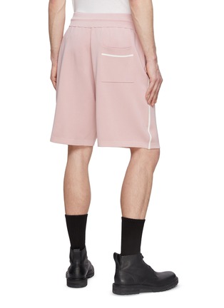 Back View - Click To Enlarge - RE: BY MAISON SANS TITRE - Side Stripe Knit Drawstring Shorts