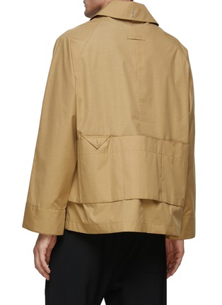 Back View - Click To Enlarge - RE: BY MAISON SANS TITRE - Patch Pocket Raglan Straight Sleeve Shirt Jacket