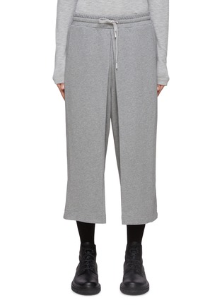 Main View - Click To Enlarge - RE: BY MAISON SANS TITRE - Cotton Layered Cropped Sweatpants