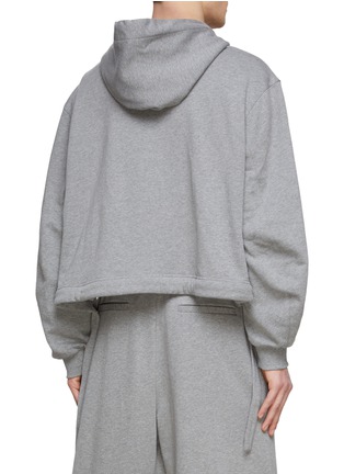 Back View - Click To Enlarge - RE: BY MAISON SANS TITRE - Adjustable Waist Cotton Drawstring Hoodie