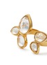 Detail View - Click To Enlarge - GOOSSENS - ‘Cachemire’ 24K Gold Plated Brass Rock Crystal Open Ring