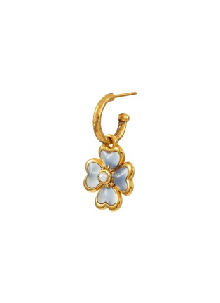 Main View - Click To Enlarge - GOOSSENS - ‘Talisman’ 24K Gold Plated Brass Enamel Four Leaf Clover Earrings