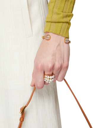 Figure View - Click To Enlarge - GOOSSENS - ‘Graine De Gemmes’ 24K Gold Plated Brass Pearl Ring