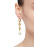 Figure View - Click To Enlarge - GOOSSENS - 24K Gold Plated Brass Pearl Drop Earrings