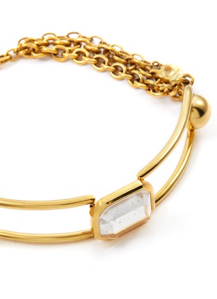 Detail View - Click To Enlarge - GOOSSENS - ‘Cachemire’ 24K Gold Plated Brass Rock Crystal Choker