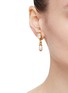 Figure View - Click To Enlarge - GOOSSENS - ‘Graine De Gemmes’ 24K Gold Plated Brass Pearl Clip On Earrings