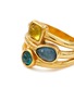 Detail View - Click To Enlarge - GOOSSENS - ‘Mini Cabochons’ 24K Gold Plated Brass Cabochon Stacking Ring