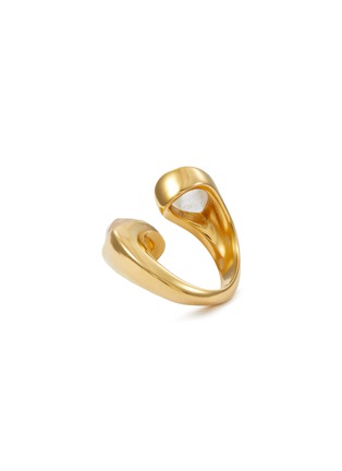 Detail View - Click To Enlarge - GOOSSENS - ‘Cachemire’ 24K Gold Plated Brass Rock Crystal Wrap Ring