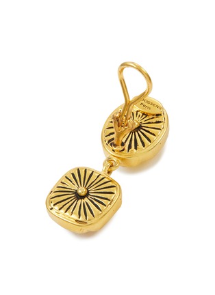 Detail View - Click To Enlarge - GOOSSENS - ‘Cabochons’ 24K Gold Plated Brass Cabochon Clip On Earrings