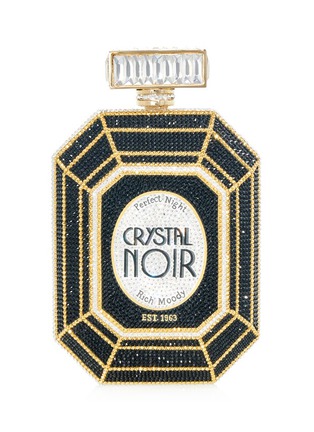 Main View - Click To Enlarge - JUDITH LEIBER - Stone Embellished Crystal Noir Perfume Bottle Clutch
