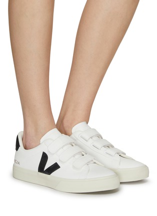 Figure View - Click To Enlarge - VEJA - ‘Recife’ Low Top Triple Velcro ChromeFree Leather Sneakers