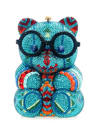 Main View - Click To Enlarge - JUDITH LEIBER - Stone Embellished Teddy Bear Clutch