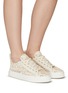 Figure View - Click To Enlarge - CHLOÉ - ‘Lauren’ Scallop Trim Lace Sneakers