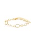 Main View - Click To Enlarge - CZ BY KENNETH JAY LANE - Gold Toned Metal Cubic Zirconia Pavé Oval Chain Bracelet