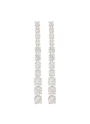 Main View - Click To Enlarge - CZ BY KENNETH JAY LANE - SILVER-TONED CRYSTAL GRADATION DROP EARRINGS